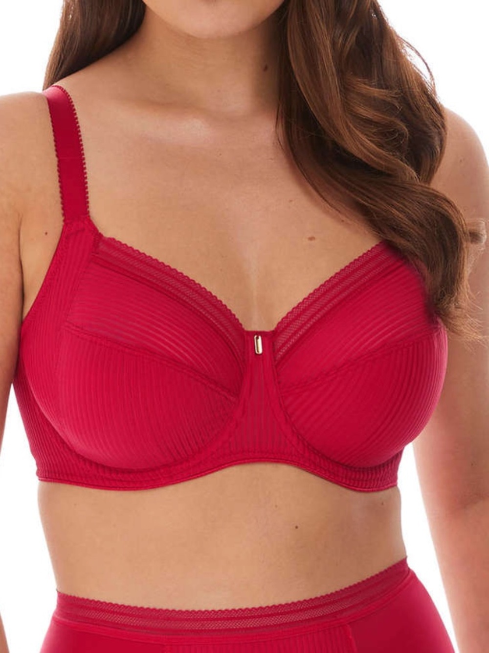 Fantasie Fusion Underwire Full Cup Bra with Side Support Red US/UK 32D w/panty S